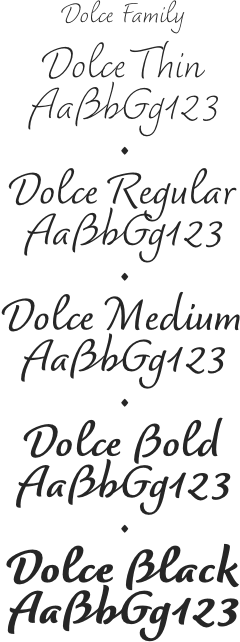 Dolce Family (5 fonts) font from Anatoletype