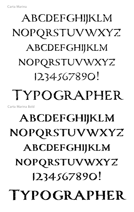 Carta Marina Family font from Insigne