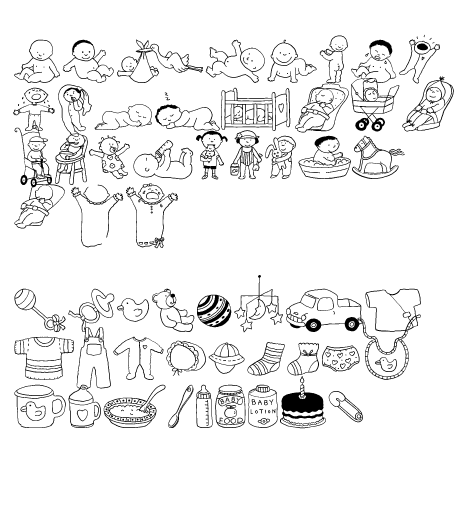 Ant & Bee Art Fonts Baby Boom font from Jill Weber Design
