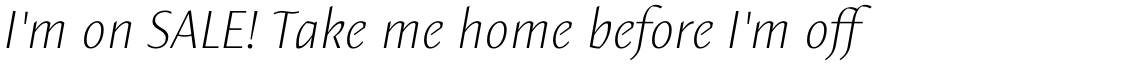 Elemental Sans Pro Extra Light Italic