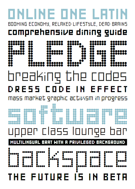 PF Online One Pro Family (2 Fonts) font from Parachute