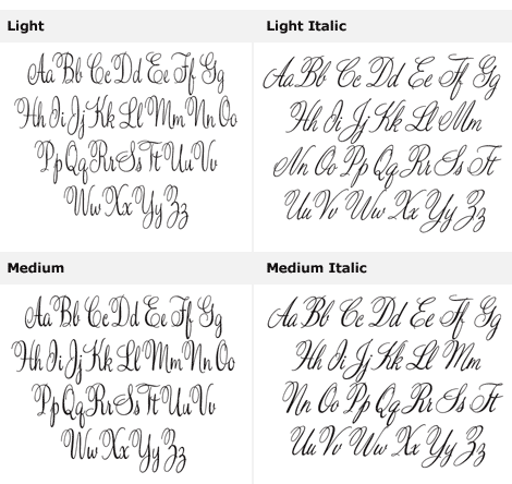 Valentine Family OT (4 Fonts) font from ProFonts