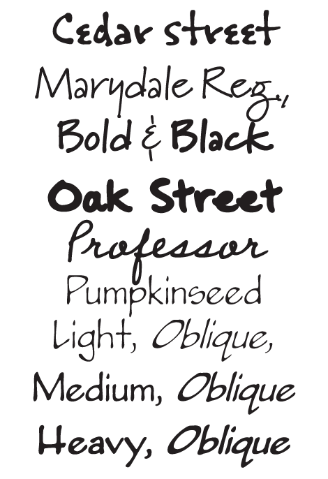 Handwriting Set (12 fonts) font from Three Islands Press