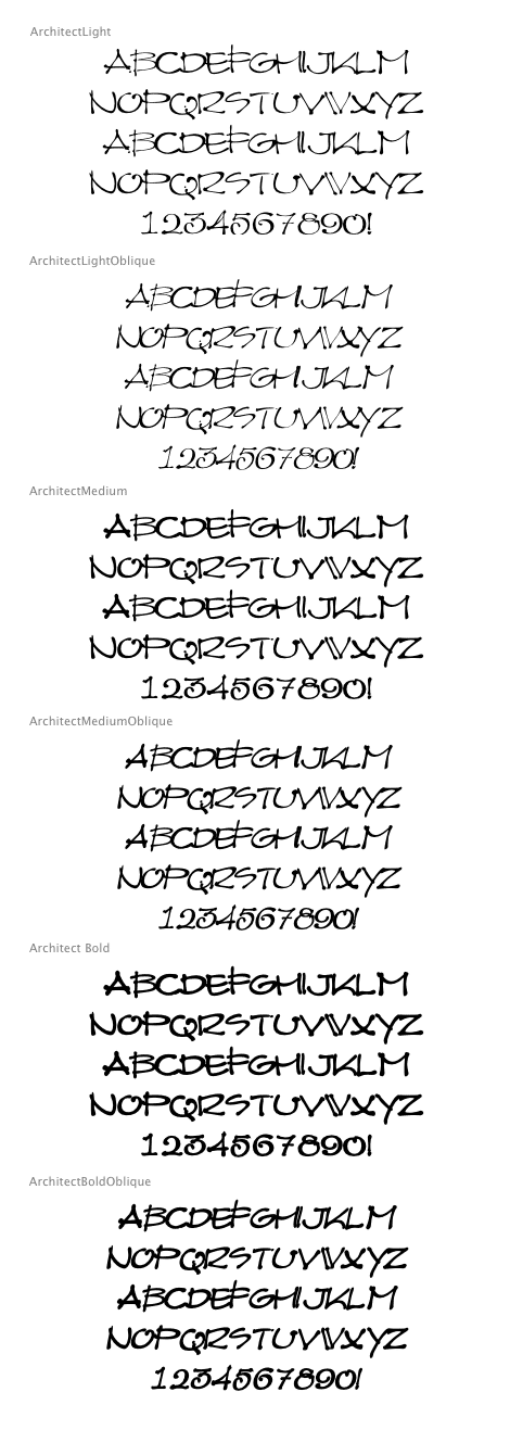 Architect Family font from Australian Type Foundry