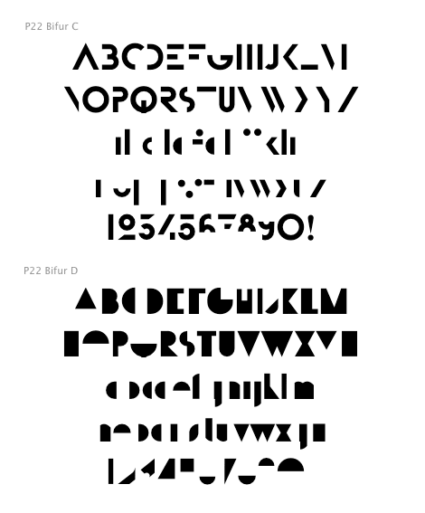 Bifur C&D font from International House of Fonts