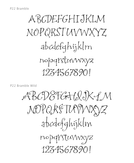 Bramble Set (2 fonts) font from International House of Fonts