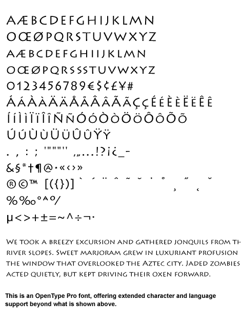 Lithos Pro Regular font from Monotype Imaging
