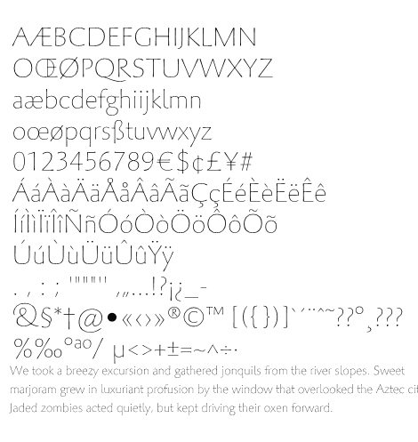 Palatino™ Sans Com Ultra Light font from Monotype Imaging