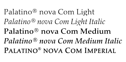 Palatino nova 1 Value Pack font from Monotype Imaging