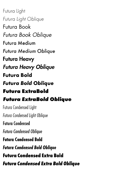 Futura Complete Family Pack Adobe font from Monotype Imaging