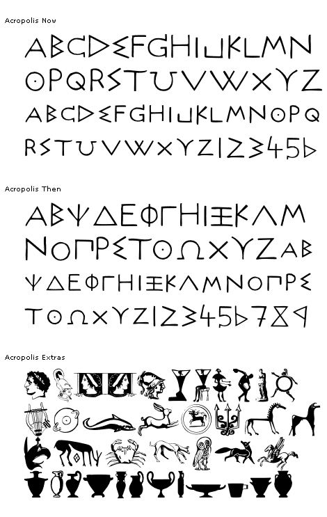 Acropolis Now Set (3 Typefaces) font from P22