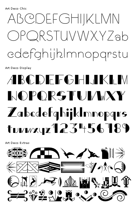 Art Deco Set (3 Typefaces) font from P22