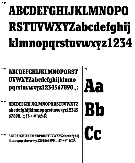 Beton Bold Condensed font from URW