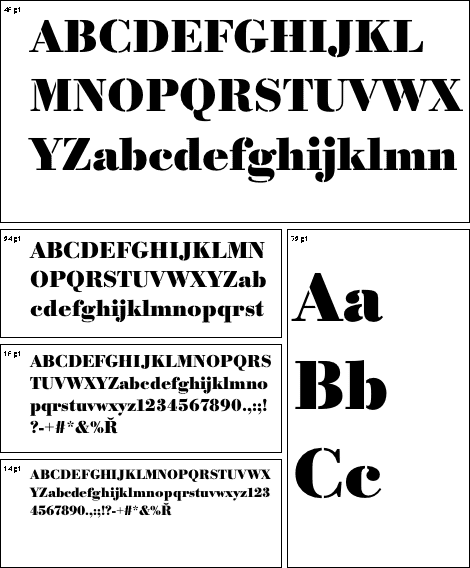 Bodoni Stencil Bold font from URW
