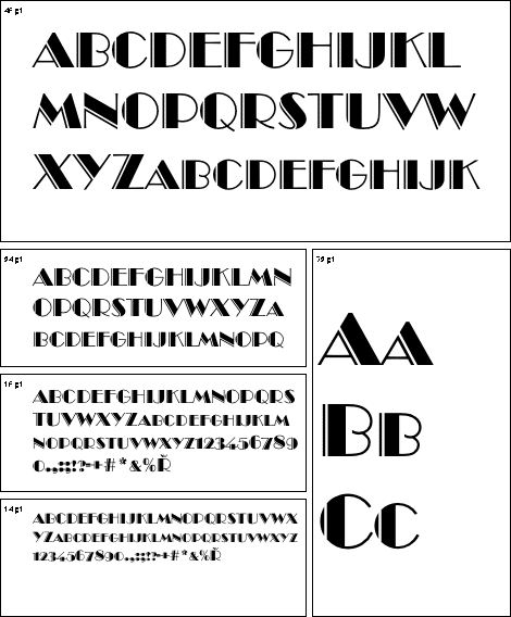 Broadway Engraved Caps font from URW