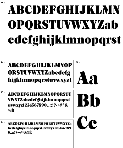 Caslon Stencil font from URW