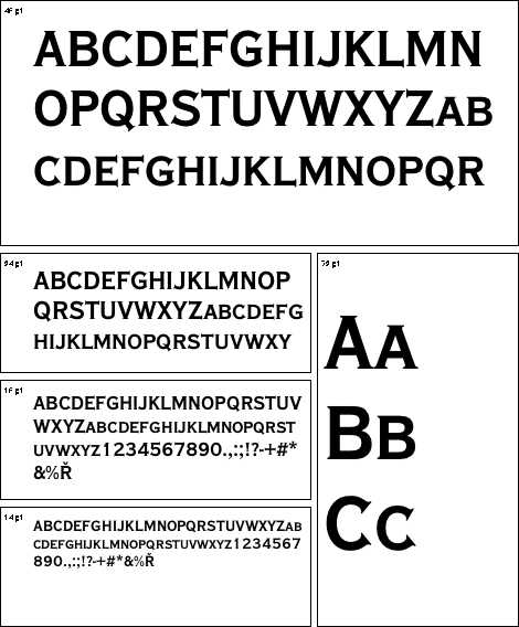 Copperplate Bold Condensed font from URW