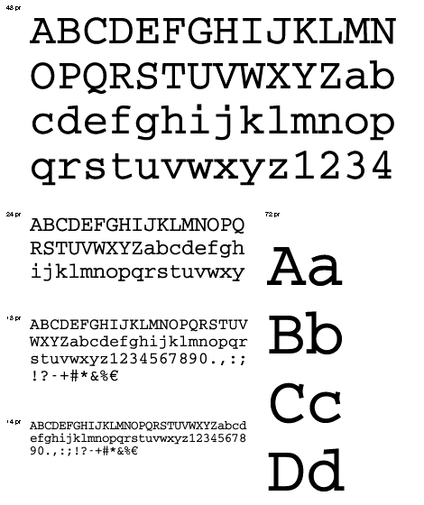 Courier Bold font from URW