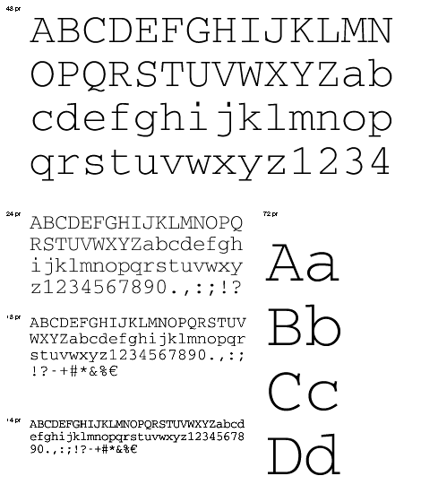 Courier Light font from URW