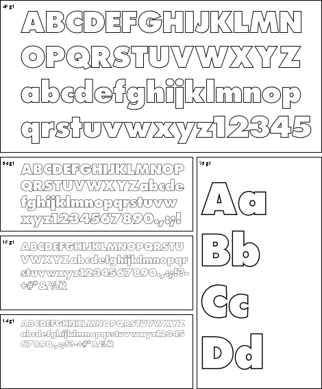 Futura Outline Extra Bold font from URW