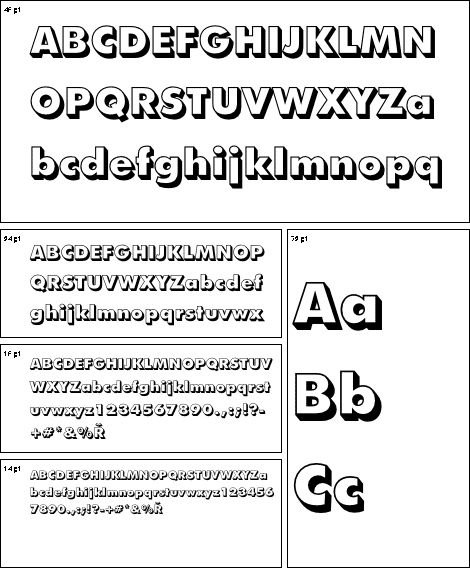 Futura Shadowed Extra Bold font from URW
