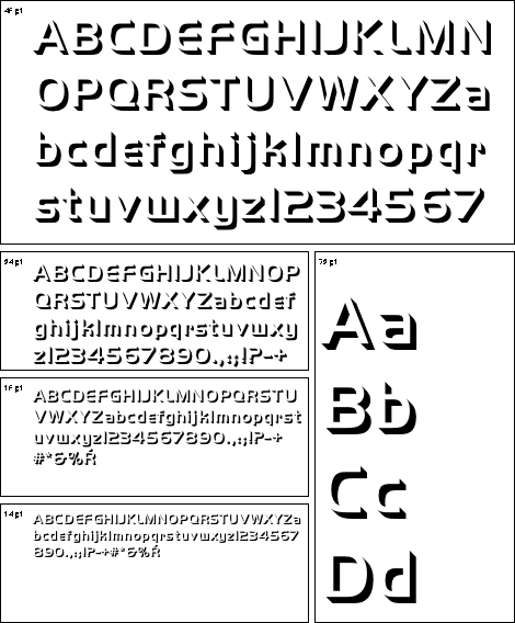 Handel Gothic Only Shadow Light font from URW