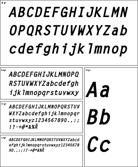 Letter Gothic Bold Italic font from URW