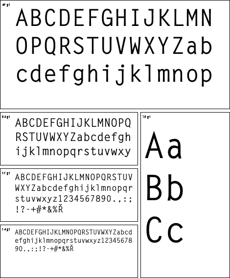 Letter Gothic Medium font from URW