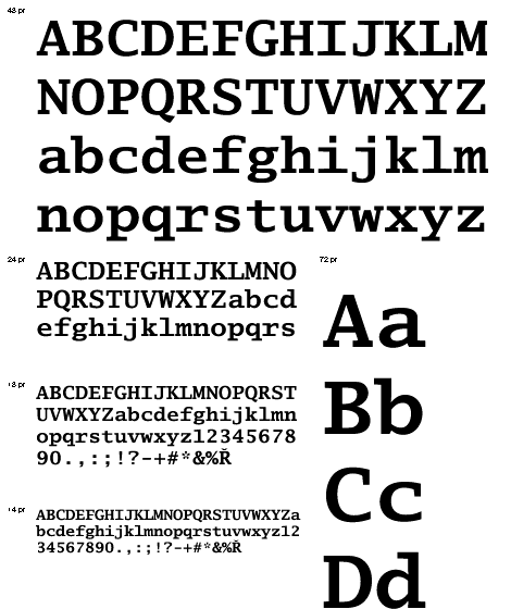 Lucida Typewriter Bold font from URW