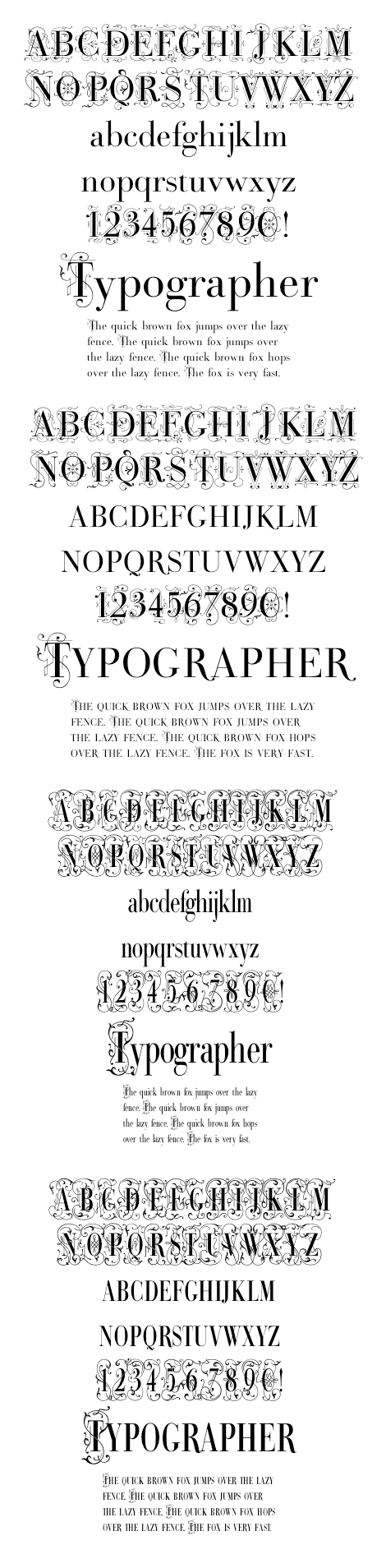 Bodoni Classic Deco One + Two Set font from Wiescher Design