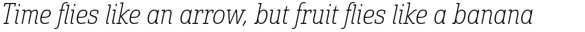 Solitas Slab Condensed Thin Italic