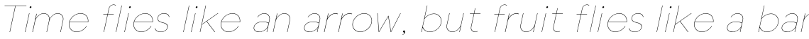 Toma Sans Hairline Italic