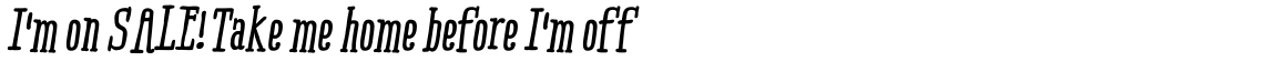 Ride my Bike Serif ESSENTIAL Bold Italic