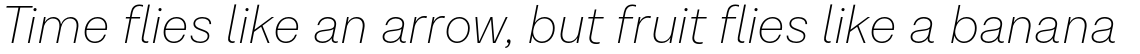 Santi ExtraLight Italic