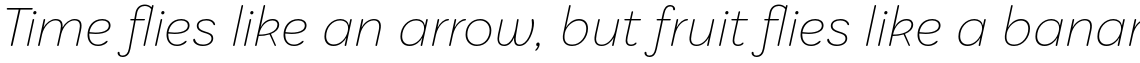 Amostra Thin Italic