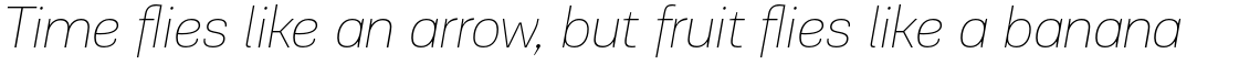 PF Encore Sans Pro Extra Thin Italic