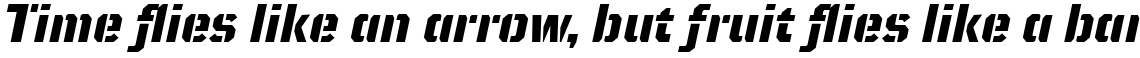 TT Mussels Stencil ExtraBold Italic