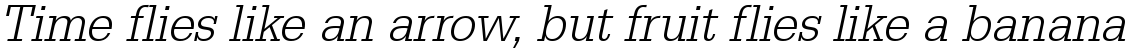 URW Egyptienne light extra narrow oblique