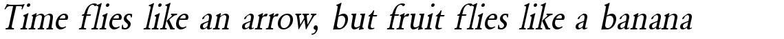 URW Garamond regular extra narrow oblique