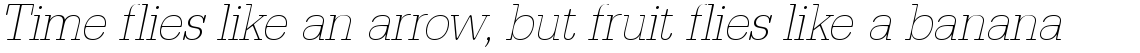 URW Typewriter extra light extra narrow oblique