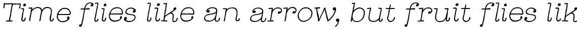 Catalina Typewriter Light Italic