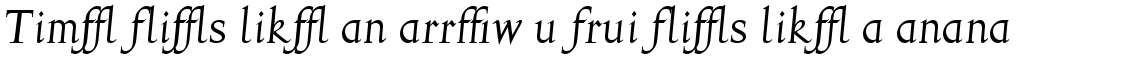 Gill Facia Italic Alternate