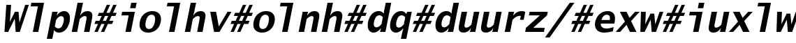 Lucida Sans Typewriter Std Bold Oblique