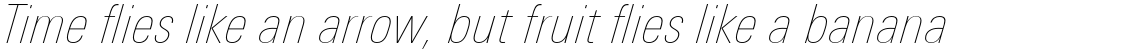 Univers Next Pro 121 Condensed Ultra Light Italic