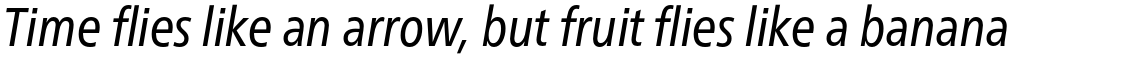 Neue Frutiger Pro Condensed Italic