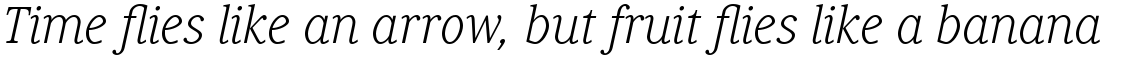 Generis Serif Com Light Italic