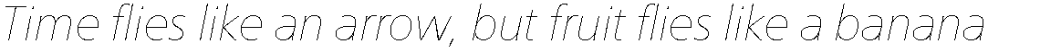 Neue Frutiger Com Ultra Light Italic