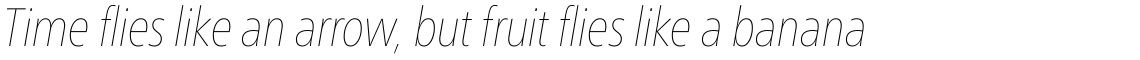 Neue Frutiger Pro Condensed Ultra Light Italic