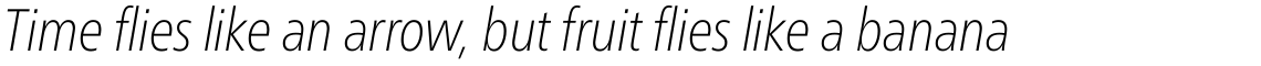 Neue Frutiger Pro Condensed Thin Italic