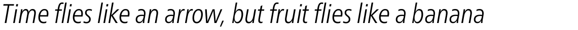 Neue Frutiger Pro Condensed Light Italic